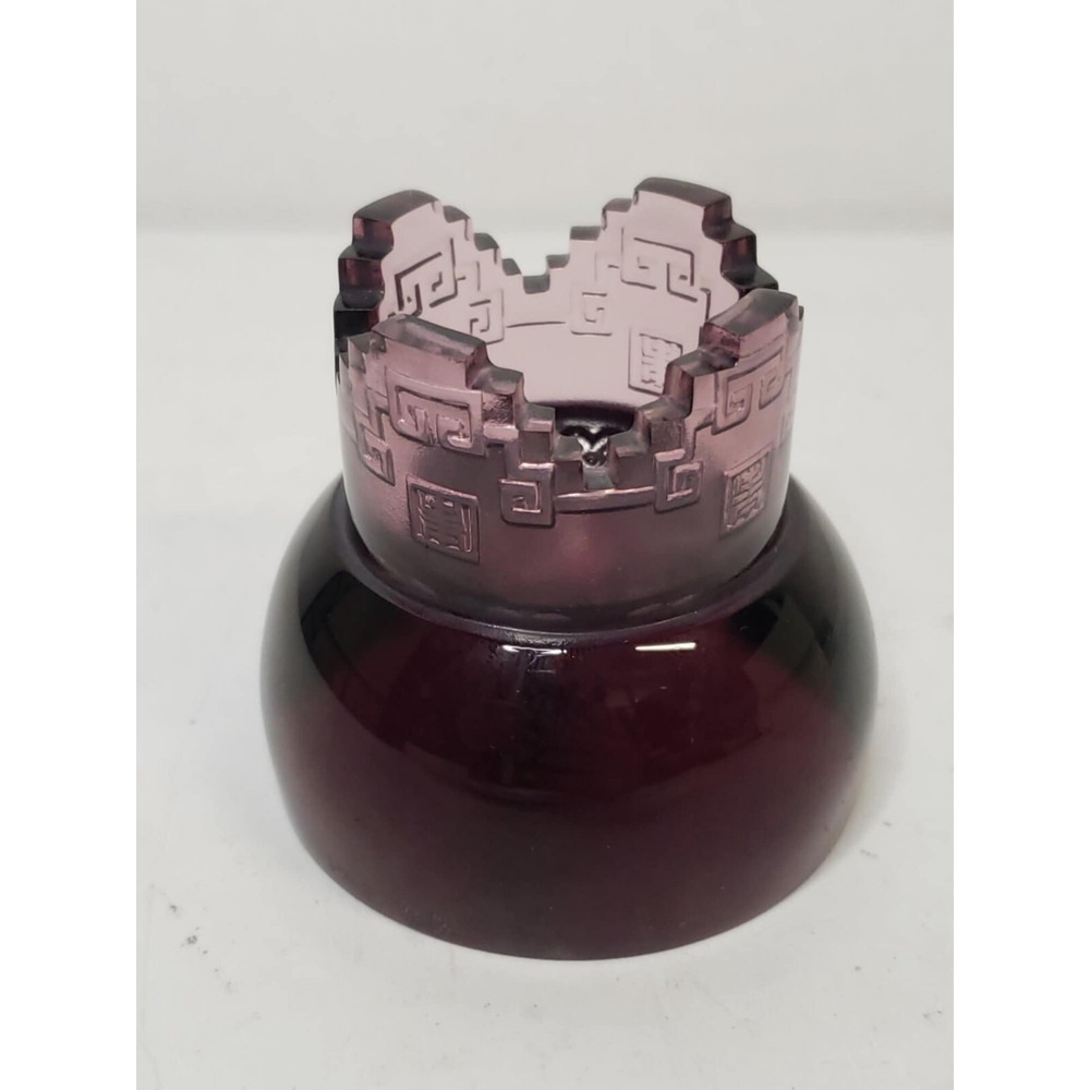 Tittot Art Glass Happiness And Longevity‎ Footed Paperweight Figurine, Signed